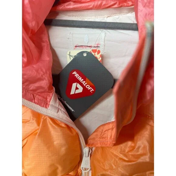 Free People Orange and Pink Puffer Jacket - Picture 6 of 6